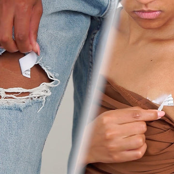 aZengear Double Sided Body Tape for Clothes, Hijab, Dress (104 Strip Pack) - Clear, Transparent, Strong Adhesion for All Skin Types and Fashion Clothing Fabrics