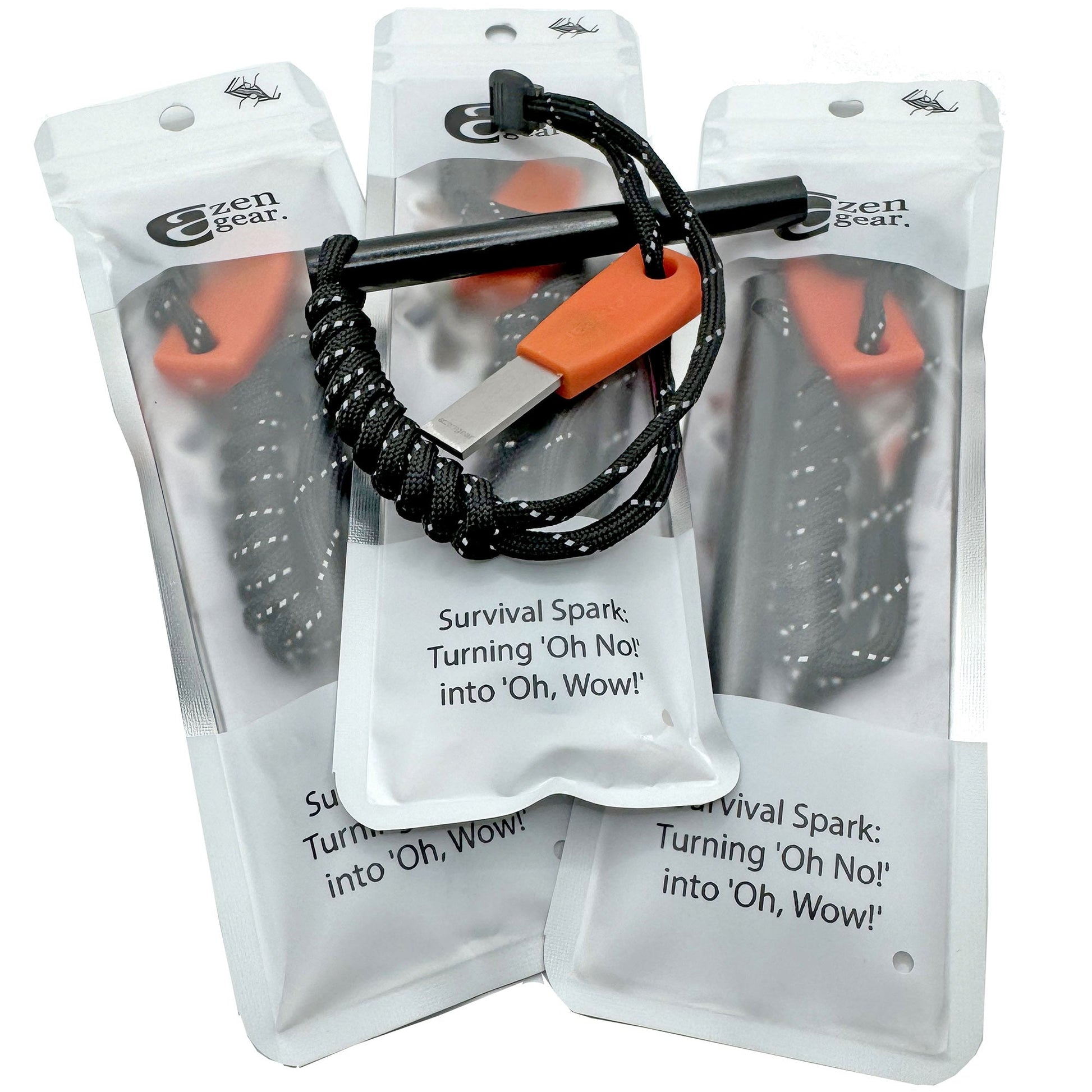 Camping Flint and Steel Fire Starter, Ferro Rod, HSS Striker - aZengear