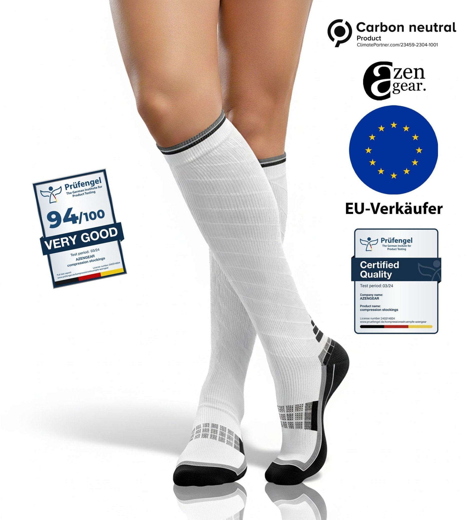Compression Socks for Men & Women (20 - 30 mmHg)(Multicolour) - aZengear (Artdriver Ltd)