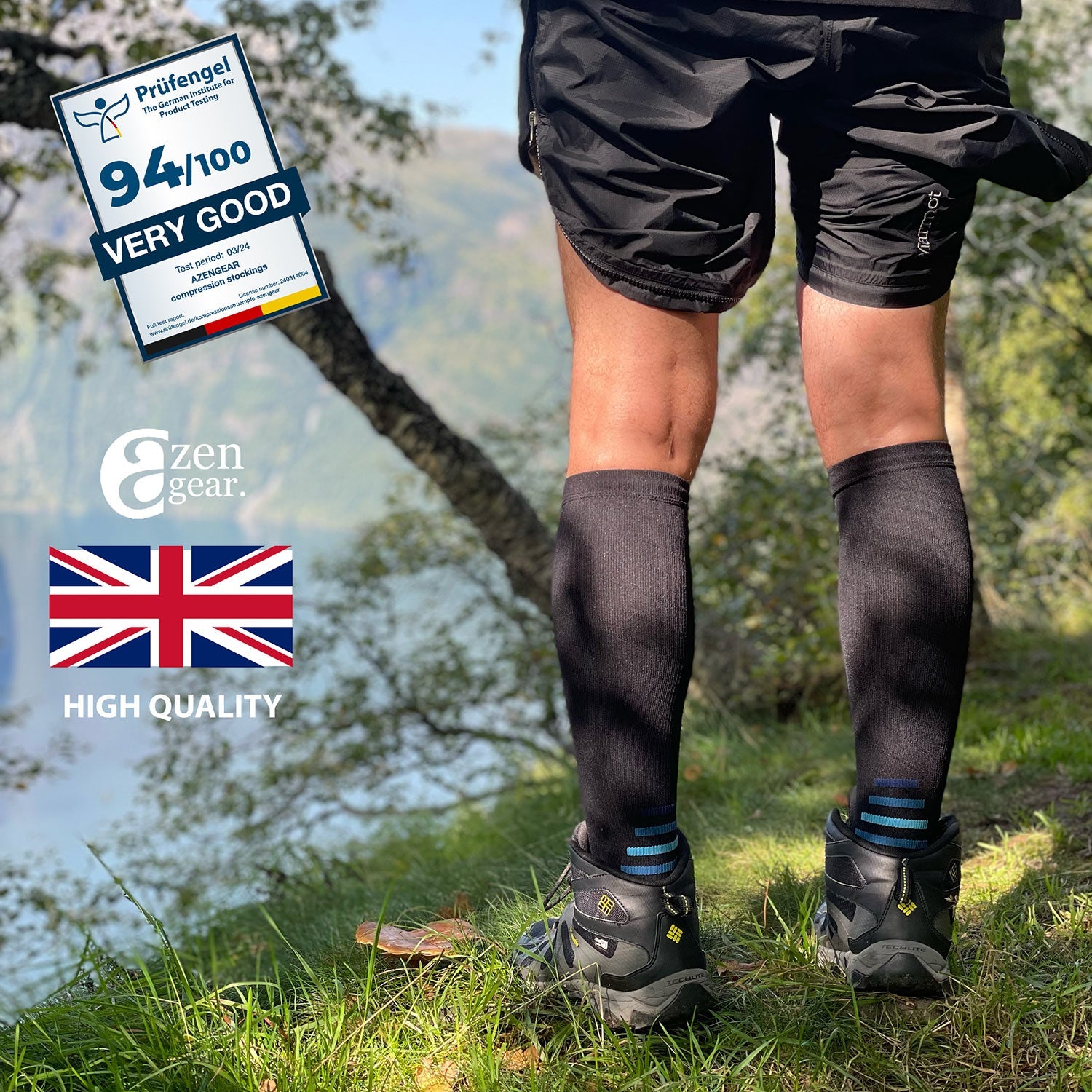 Compression Socks for Men & Women (20 - 30 mmHg)(Multicolour) - aZengear (Artdriver Ltd)