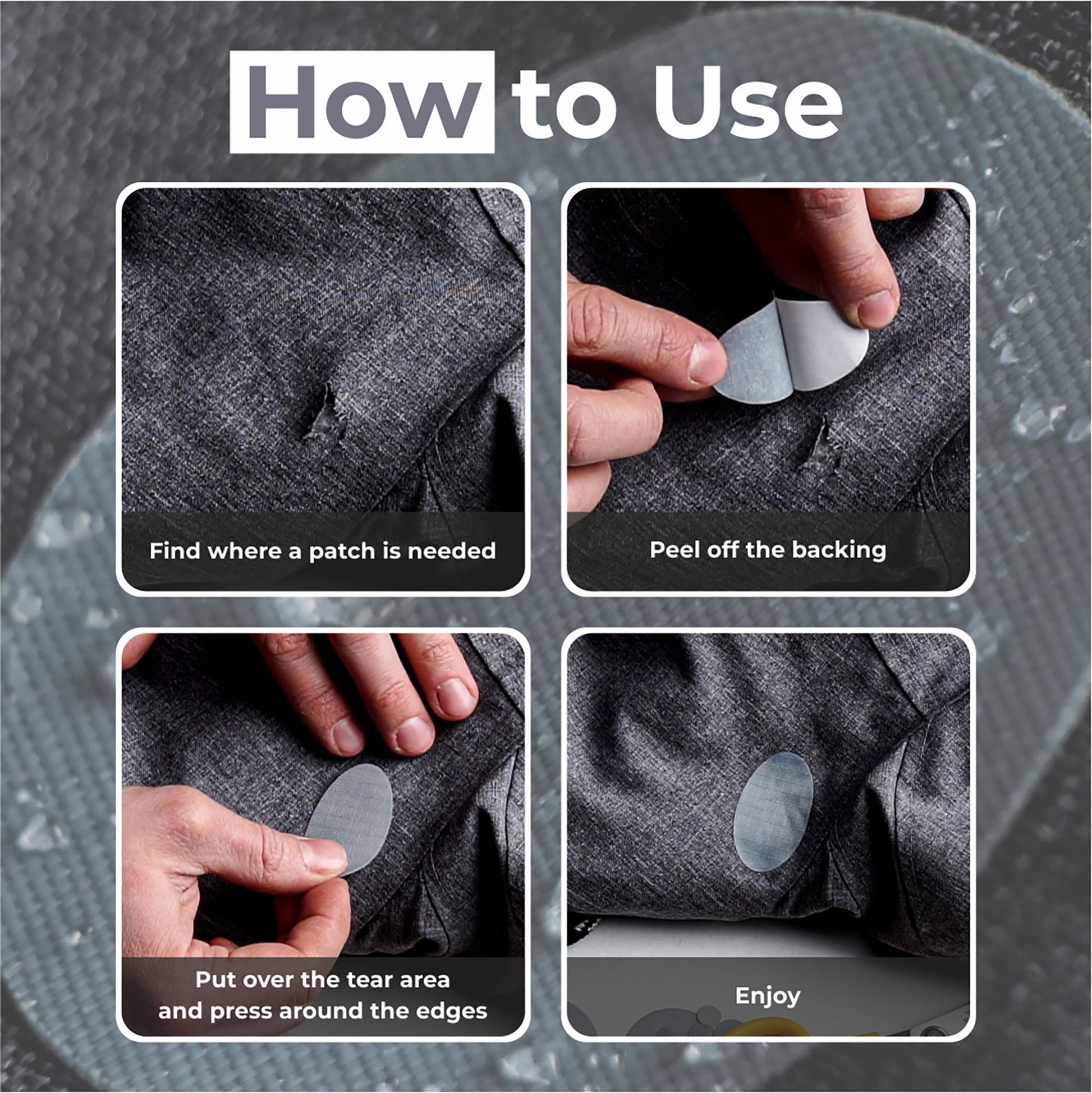 aZengear Down Jacket Repair Patches | Pre-Cut, Self-Adhesive