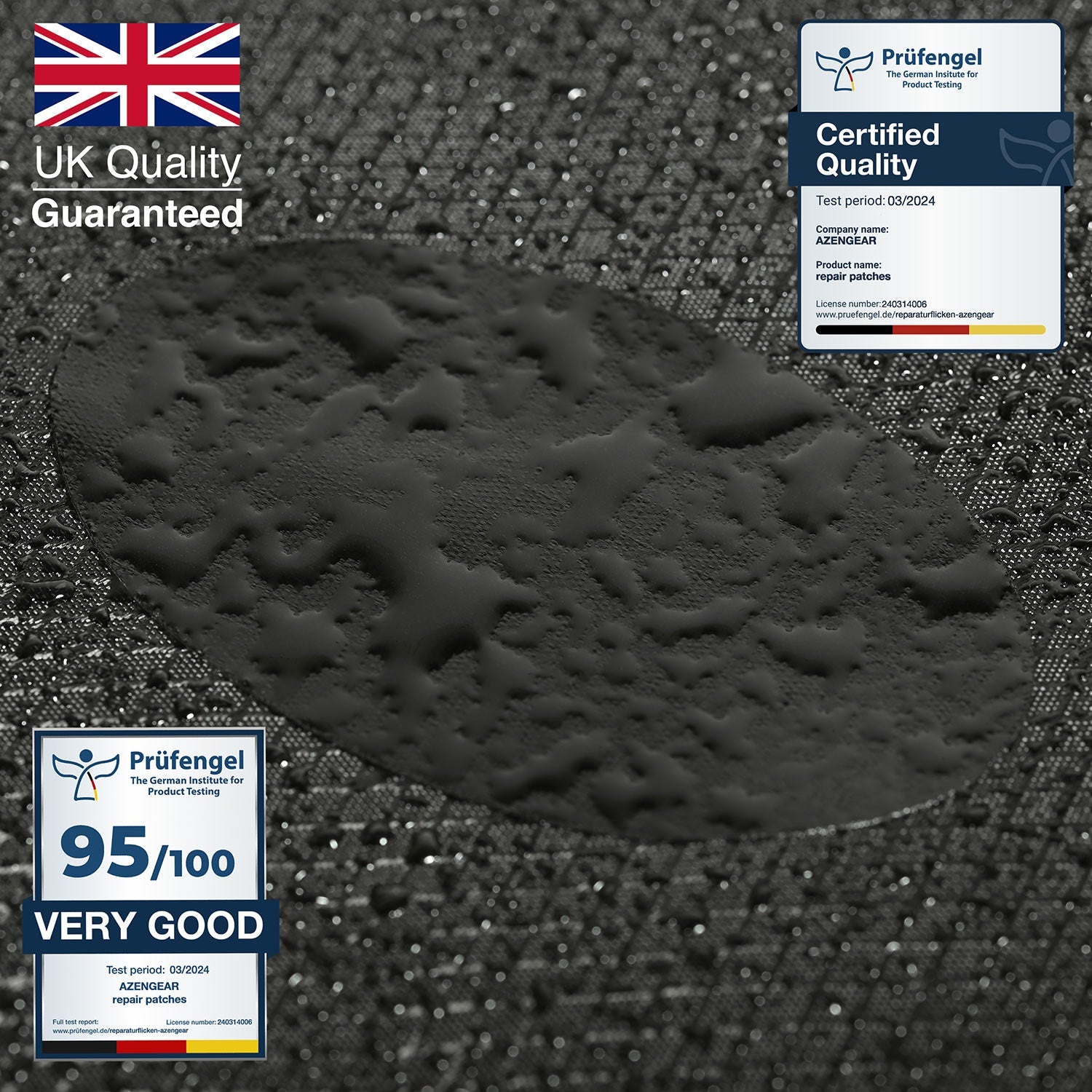 Puffer Jacket Repair Patches - Waterproof, Self - Adhesive, Tear - Cold - Heat - Resistant - aZengear (Artdriver Ltd)