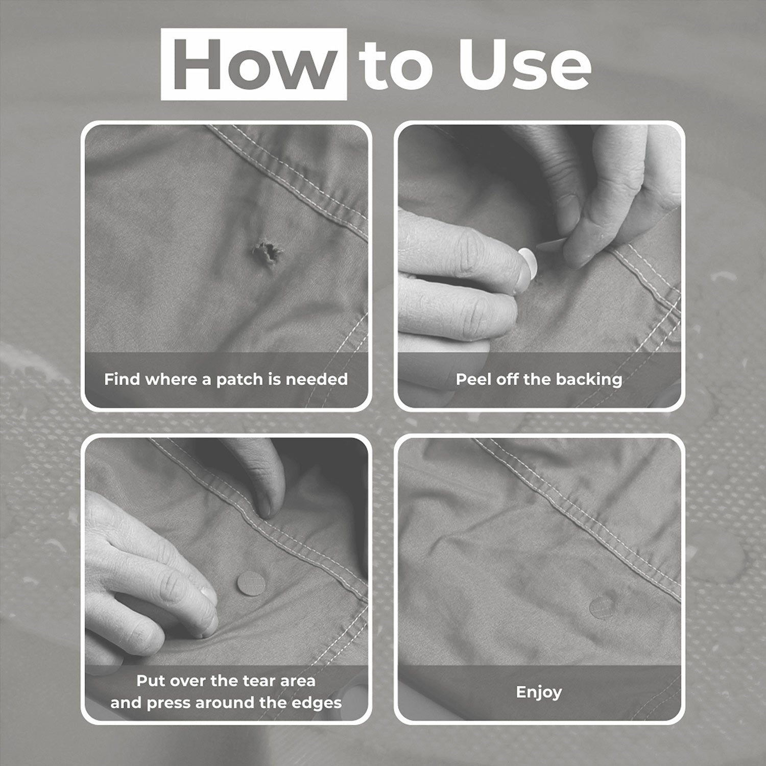 Puffer Jacket Repair Patches - Waterproof, Self - Adhesive, Tear - Cold - Heat - Resistant - aZengear (Artdriver Ltd)