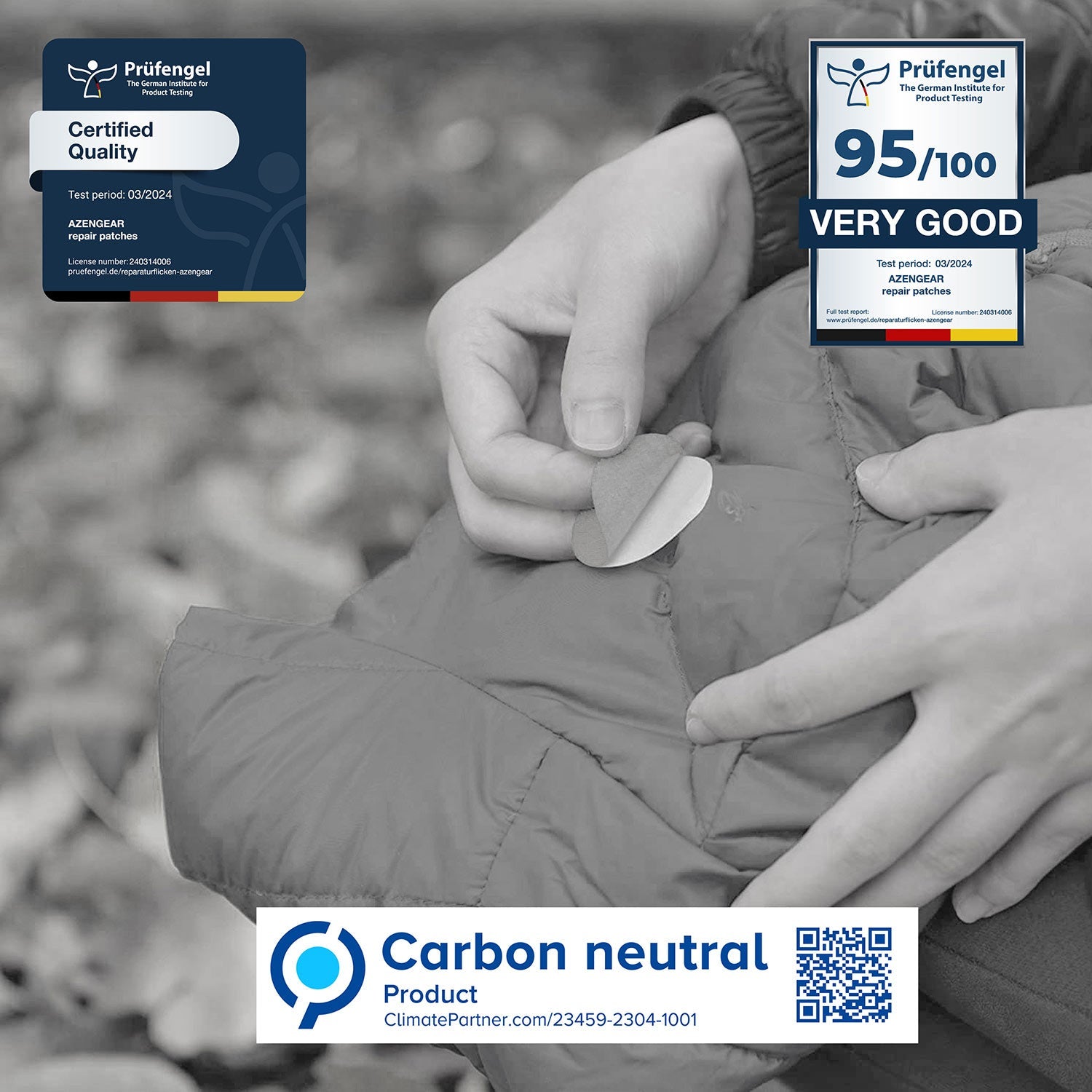 Puffer Jacket Repair Patches - Waterproof, Self - Adhesive, Tear - Cold - Heat - Resistant - aZengear (Artdriver Ltd)