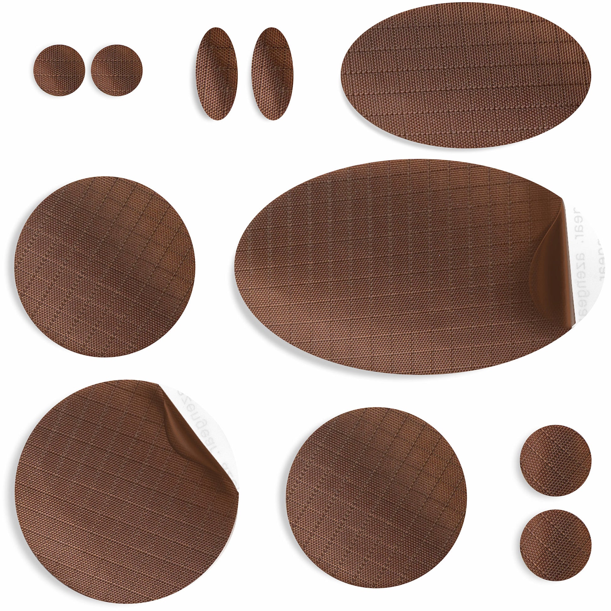 Brown Puffer Jacket Repair Patches | Waterproof, Pre-Cut, Self-Adhesive, Tear-Resistant (11 Pieces)