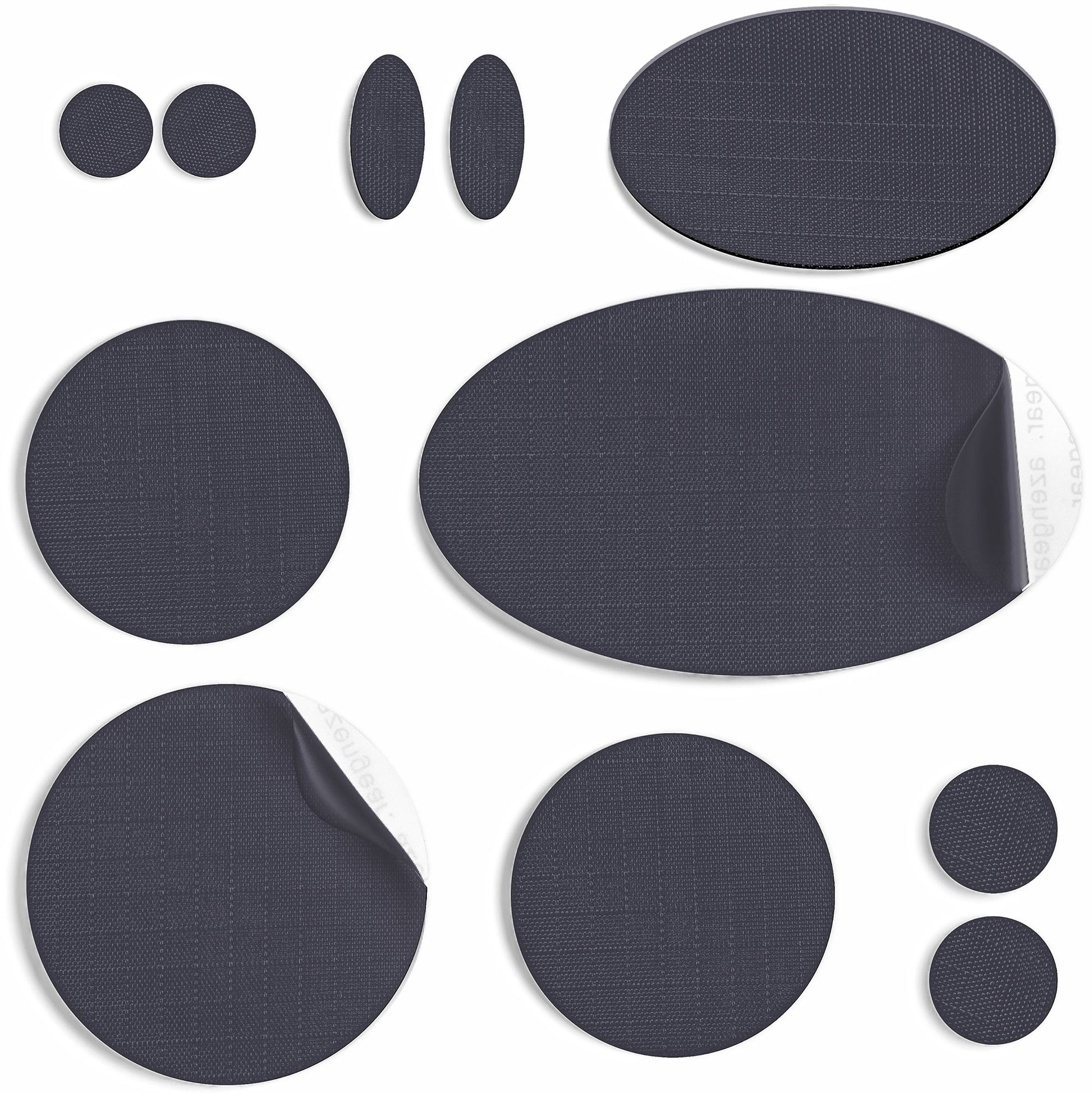 Dark Grey Puffer Jacket Repair Patches | Waterproof, Pre-Cut, Self-Adhesive, Tear-Resistant (11 Pieces)