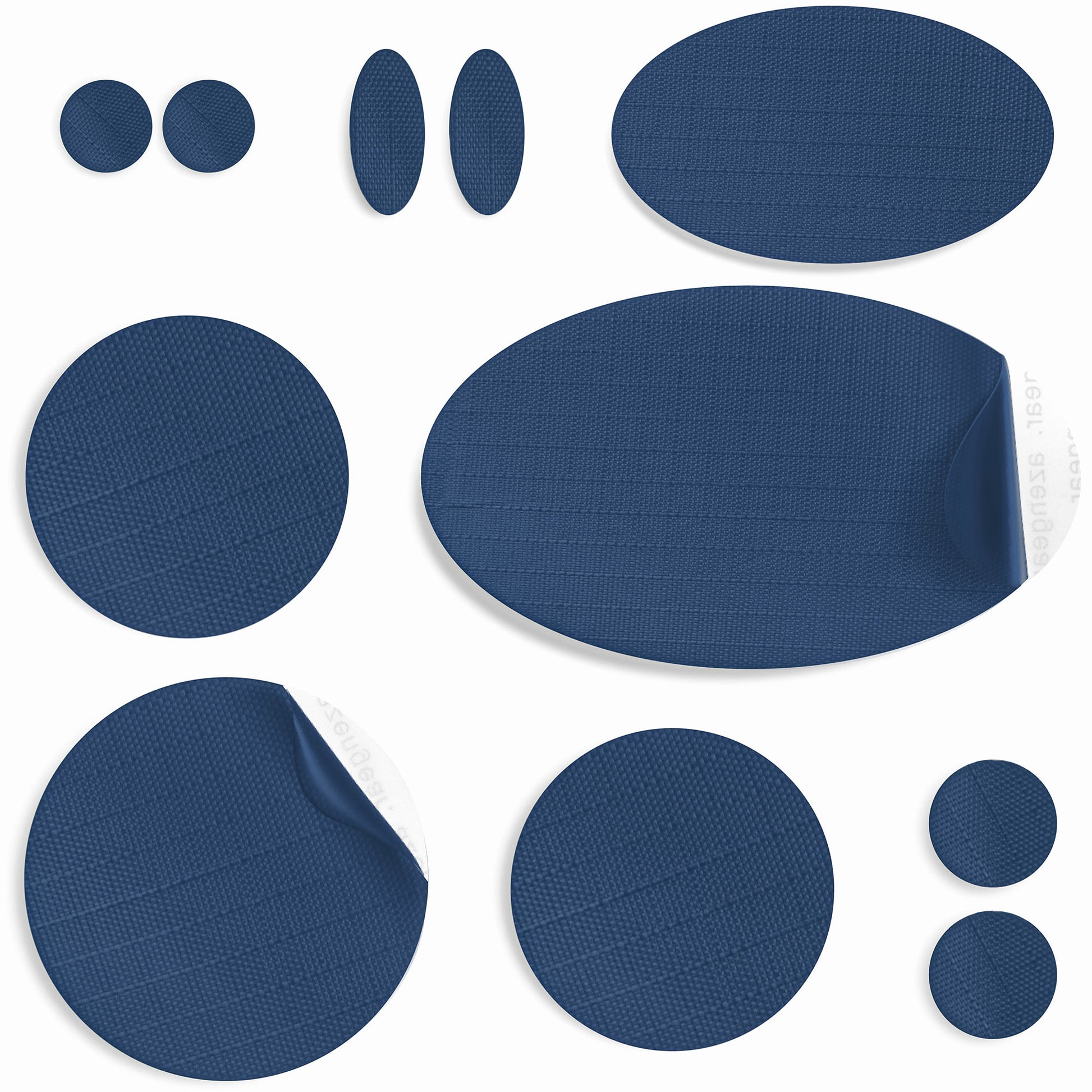 Dark Navy Puffer Jacket Repair Patches | Waterproof, Pre-Cut, Self-Adhesive, Tear-Resistant (11 Pieces)