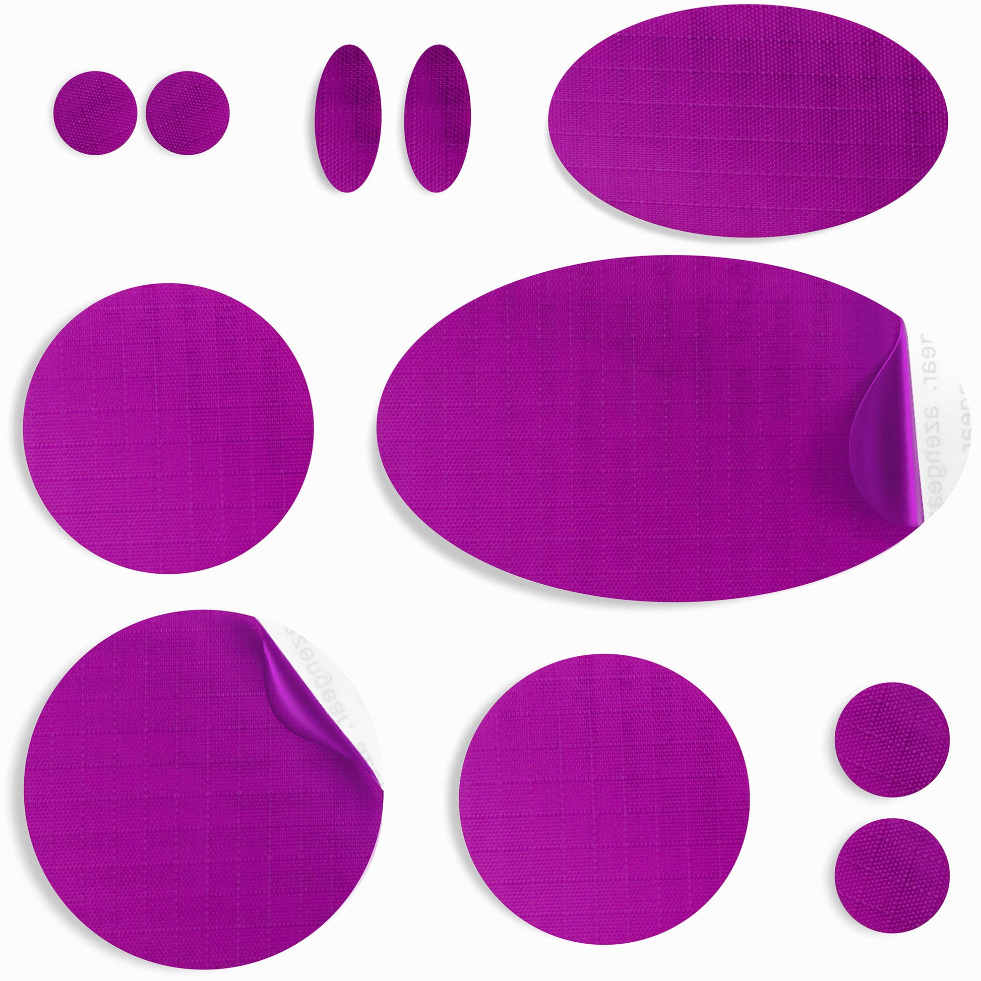 Dark Purple Puffer Jacket Repair Patches | Waterproof, Pre-Cut, Self-Adhesive, Tear-Resistant (11 Pieces)
