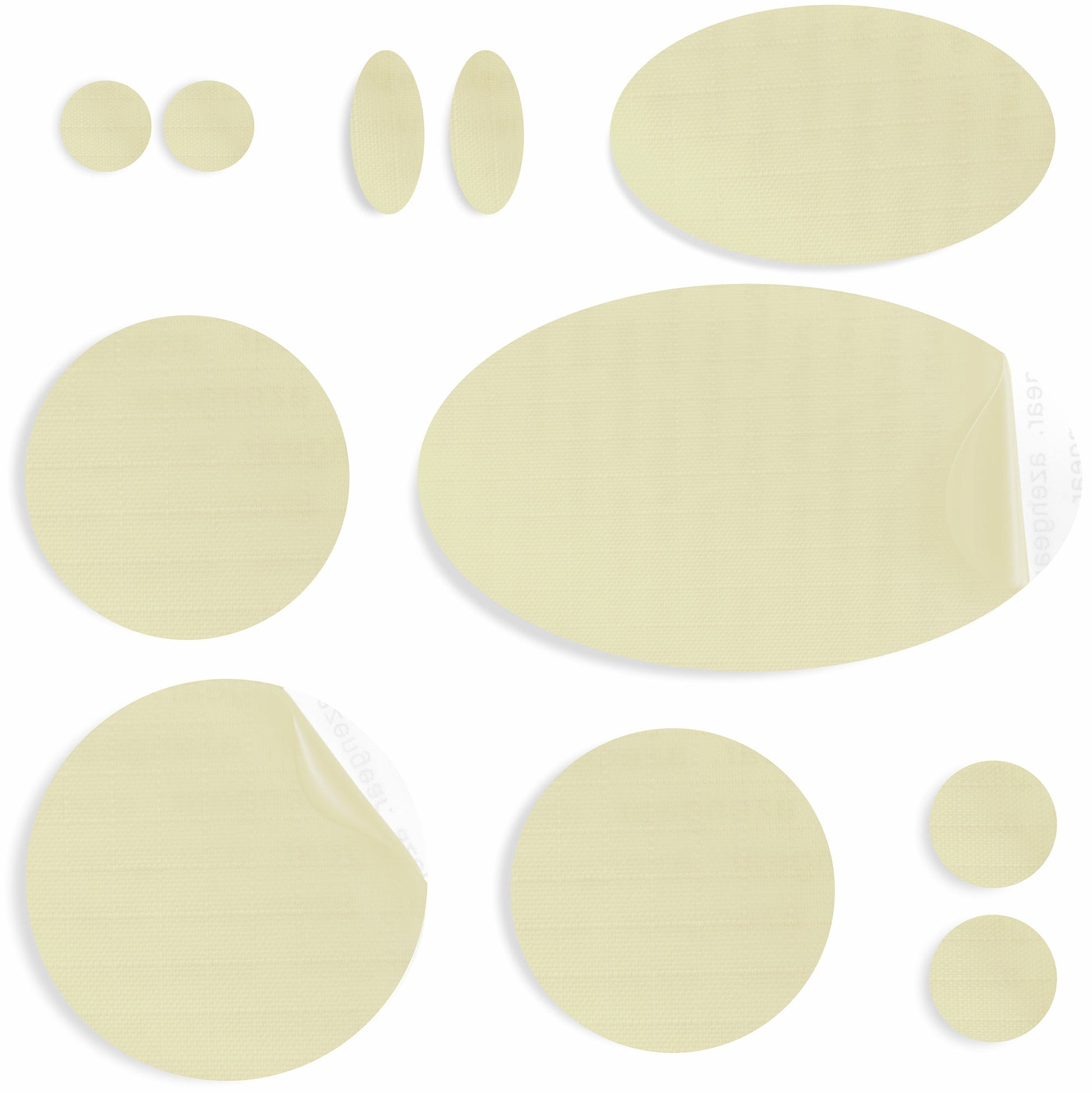 Light Beige Off-White Puffer Jacket Repair Patches | Waterproof, Pre-Cut, Self-Adhesive, Tear-Resistant (11 Pieces)