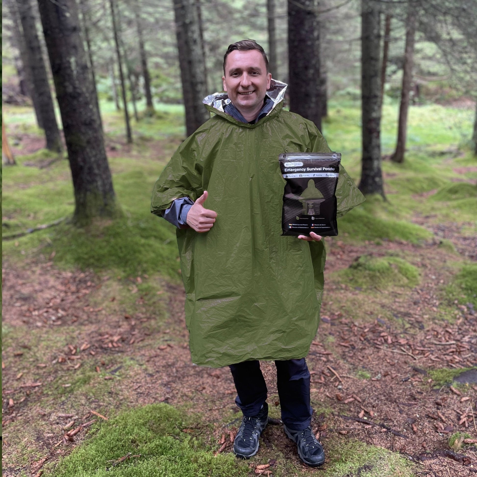 Reversible Emergency Survival Foil Poncho (4pc) - aZengear (Artdriver Ltd)