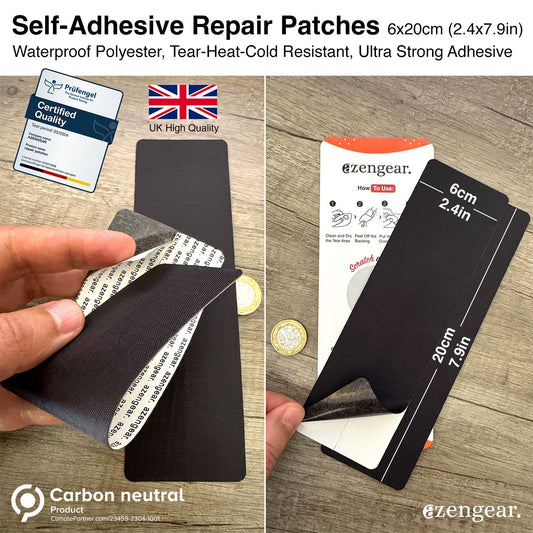 Self - Adhesive, Waterproof Polyester Repair Patches (2 Pack) - aZengear (Artdriver Ltd)