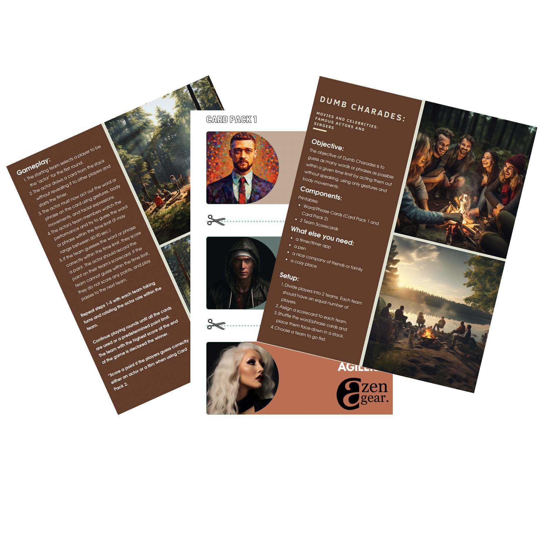 Dumb Charades Game (Digital Download). Created by AI - aZengear