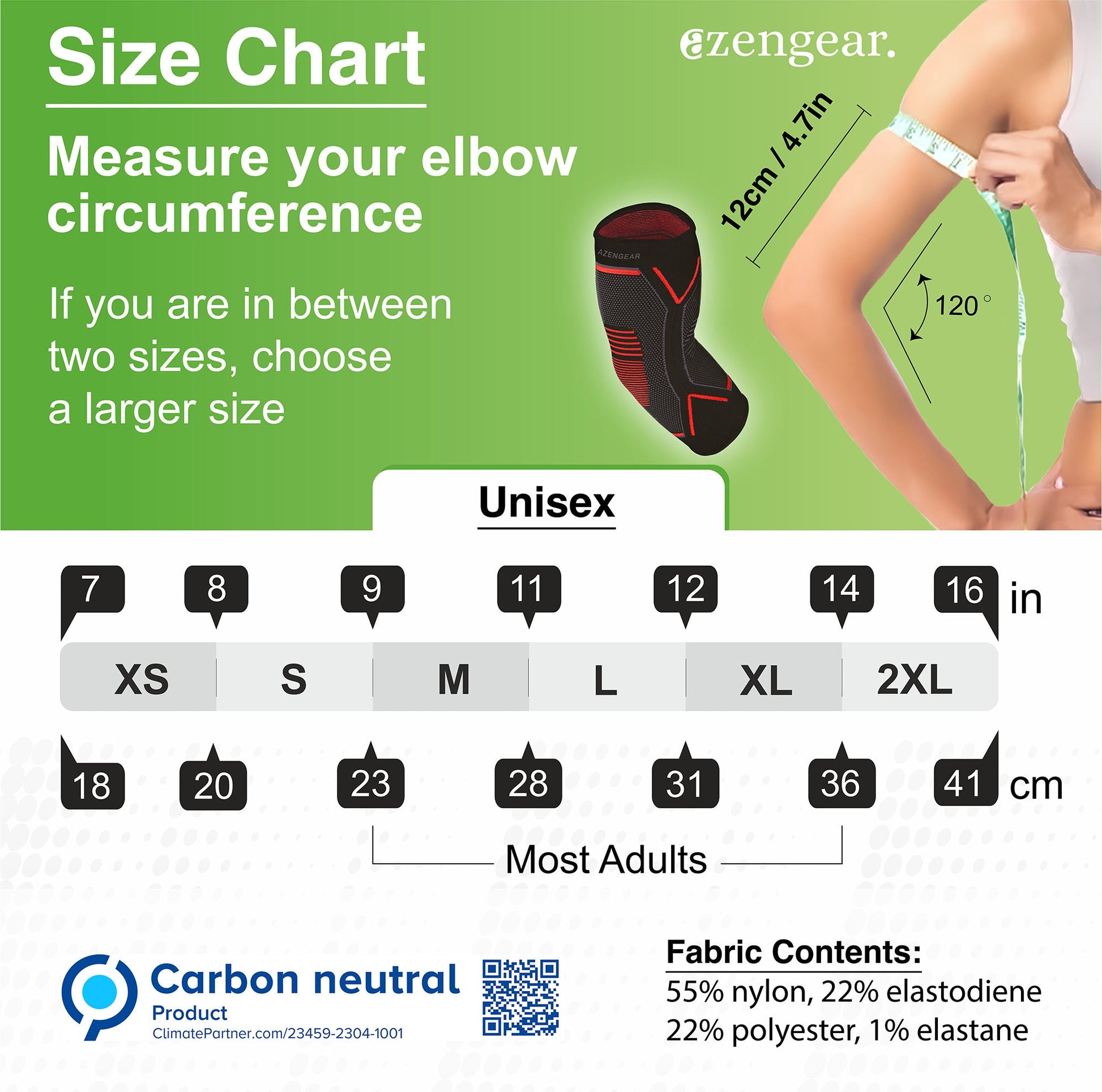 Elbow Support Compression Brace (Pair) for Instant Joint Pain Relief - aZengear