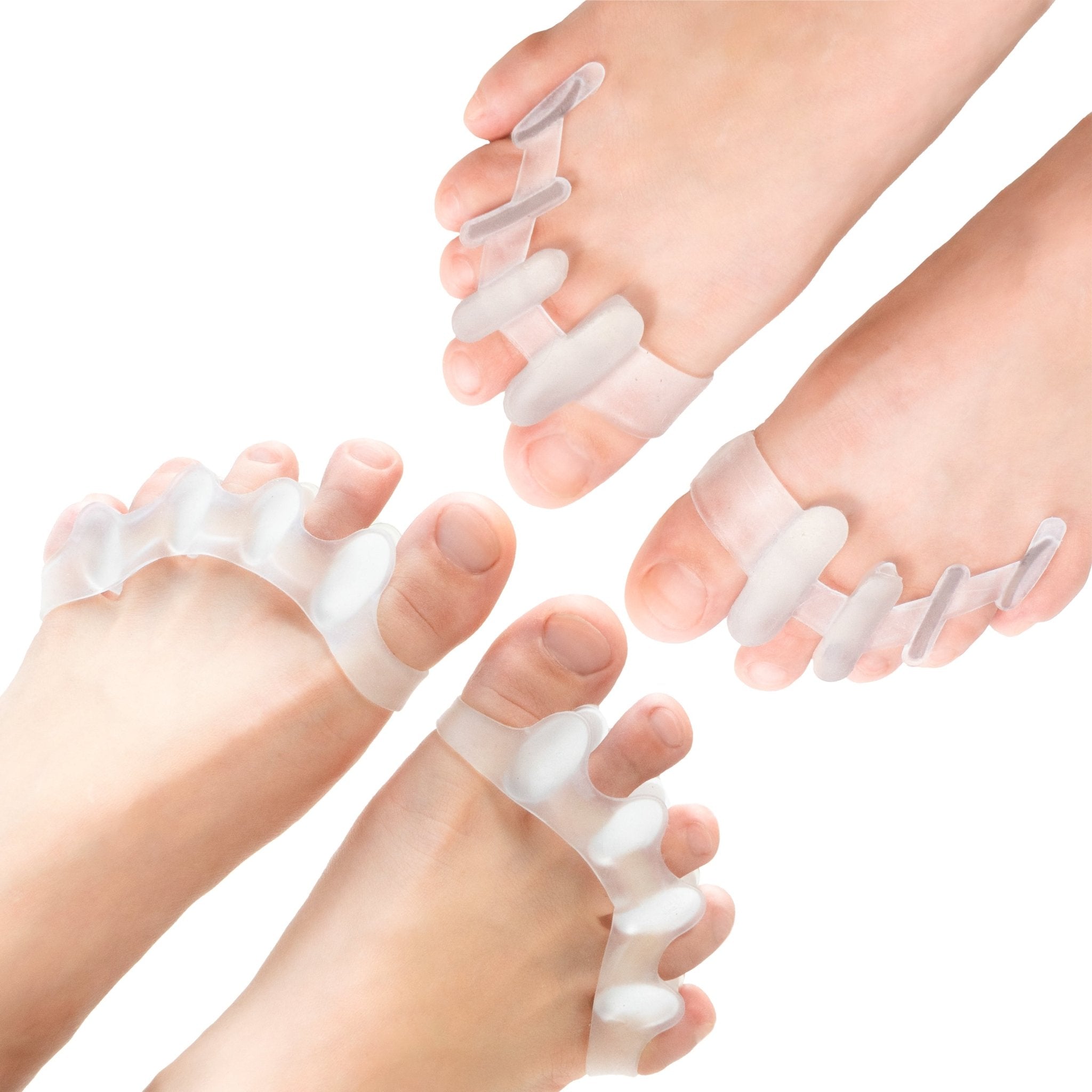 Silicone Toe Separator | Gel Toe Separators & Toe Spacers for Feet with  Overlapping Toes | Hammer Toe Straightener & Bunion Corrector for Women &  Men