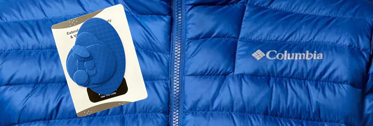 How to Repair Your Columbia Jacket with aZengear Self-Adhesive Patches - aZengear (Artdriver Ltd)