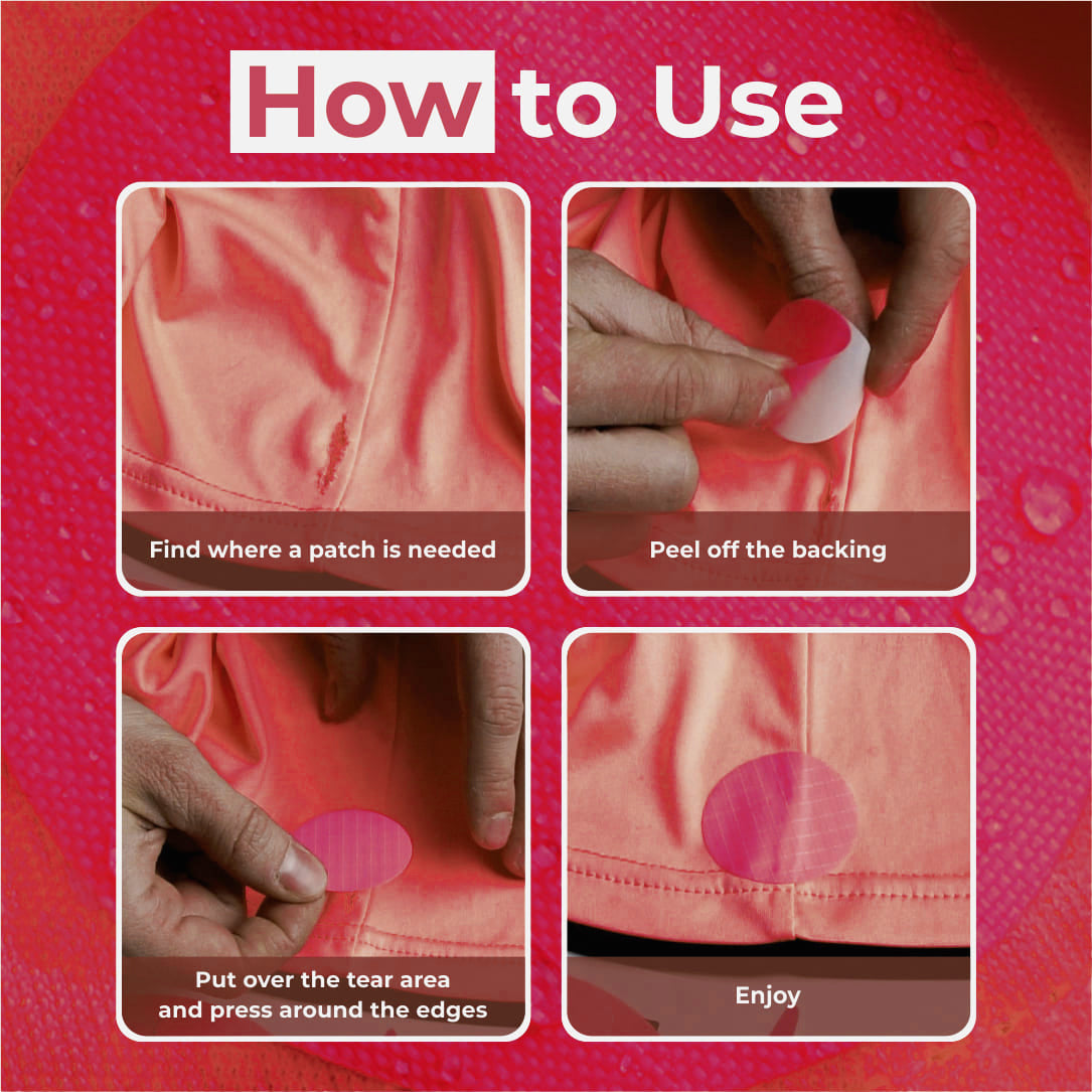 aZengear Dark Pink Down Jacket Repair Patches | Pre-Cut, Self-Adhesive, Soft, Waterproof