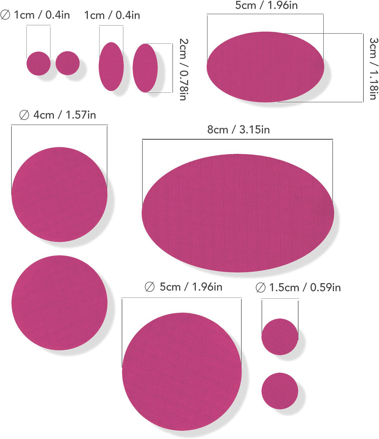 aZengear Dark Pink Down Jacket Repair Patches | Pre-Cut, Self-Adhesive, Soft, Waterproof
