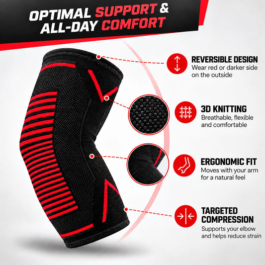 Elbow Support Brace (2 Pack) for Men and Women, Tennis and Golfers - aZengear