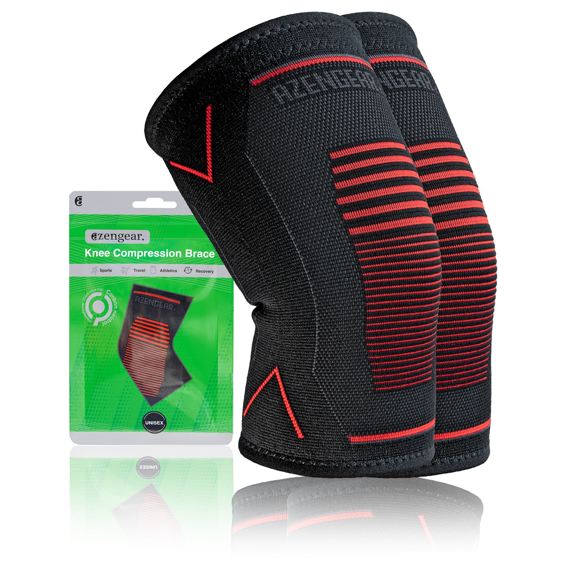 Knee Support Compression Brace (Pair) - aZengear (Artdriver Ltd)