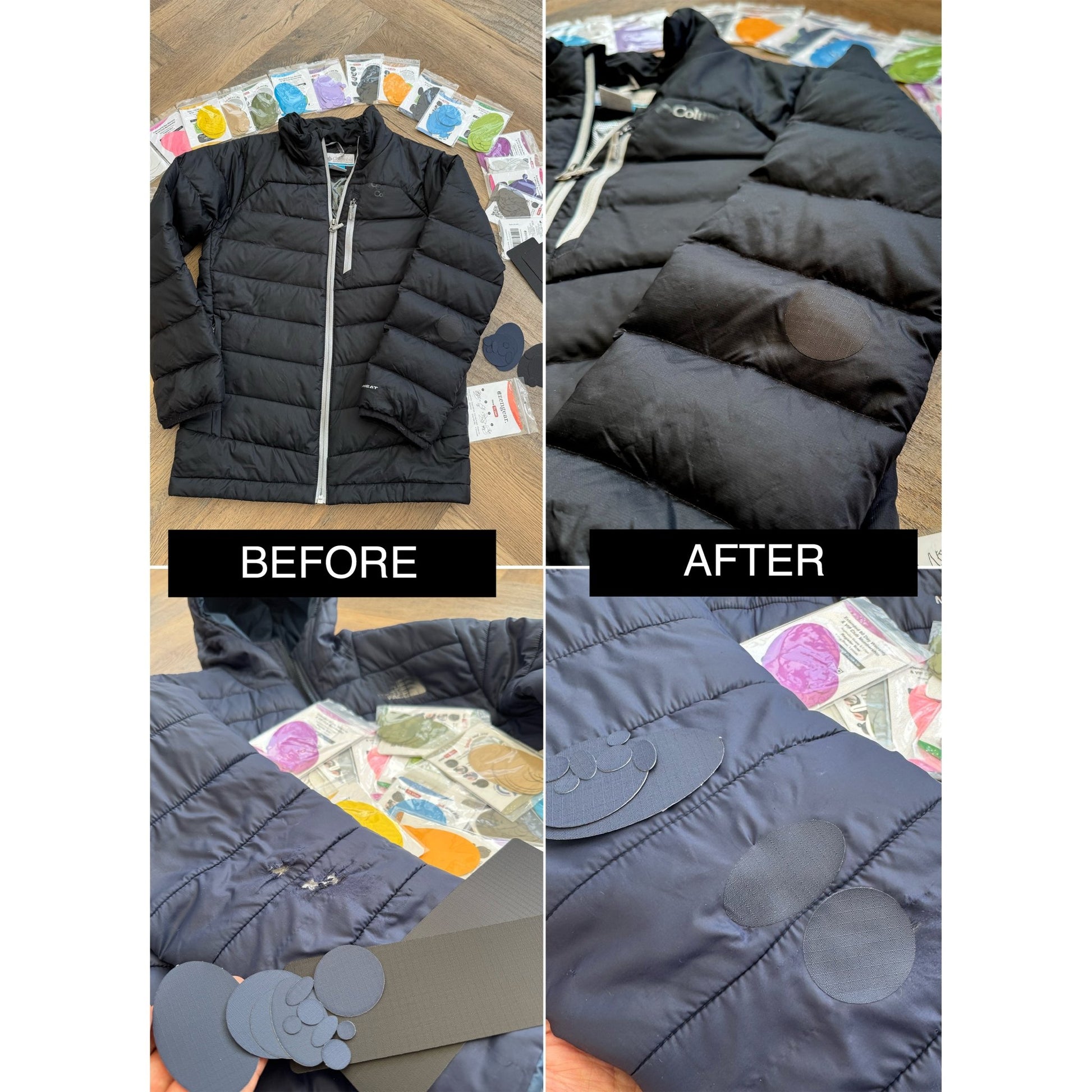 Puffer Jacket Repair Patches - Waterproof, Self - Adhesive, Tear - Cold - Heat - Resistant - aZengear (Artdriver Ltd)