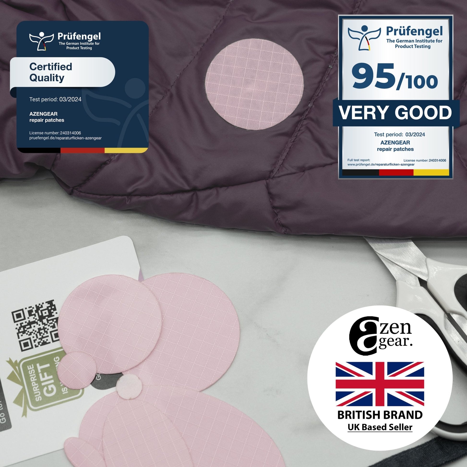 Puffer Jacket Repair Patches - Waterproof, Self - Adhesive, Tear - Cold - Heat - Resistant - aZengear