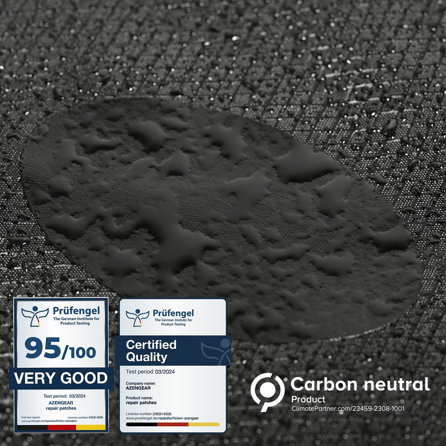 Repair Patches (30+ Colours) for Puffer Jackets, Tents, Upholstery - Stick On, Waterproof, Tear - Cold - Heat - Resistant - aZengear