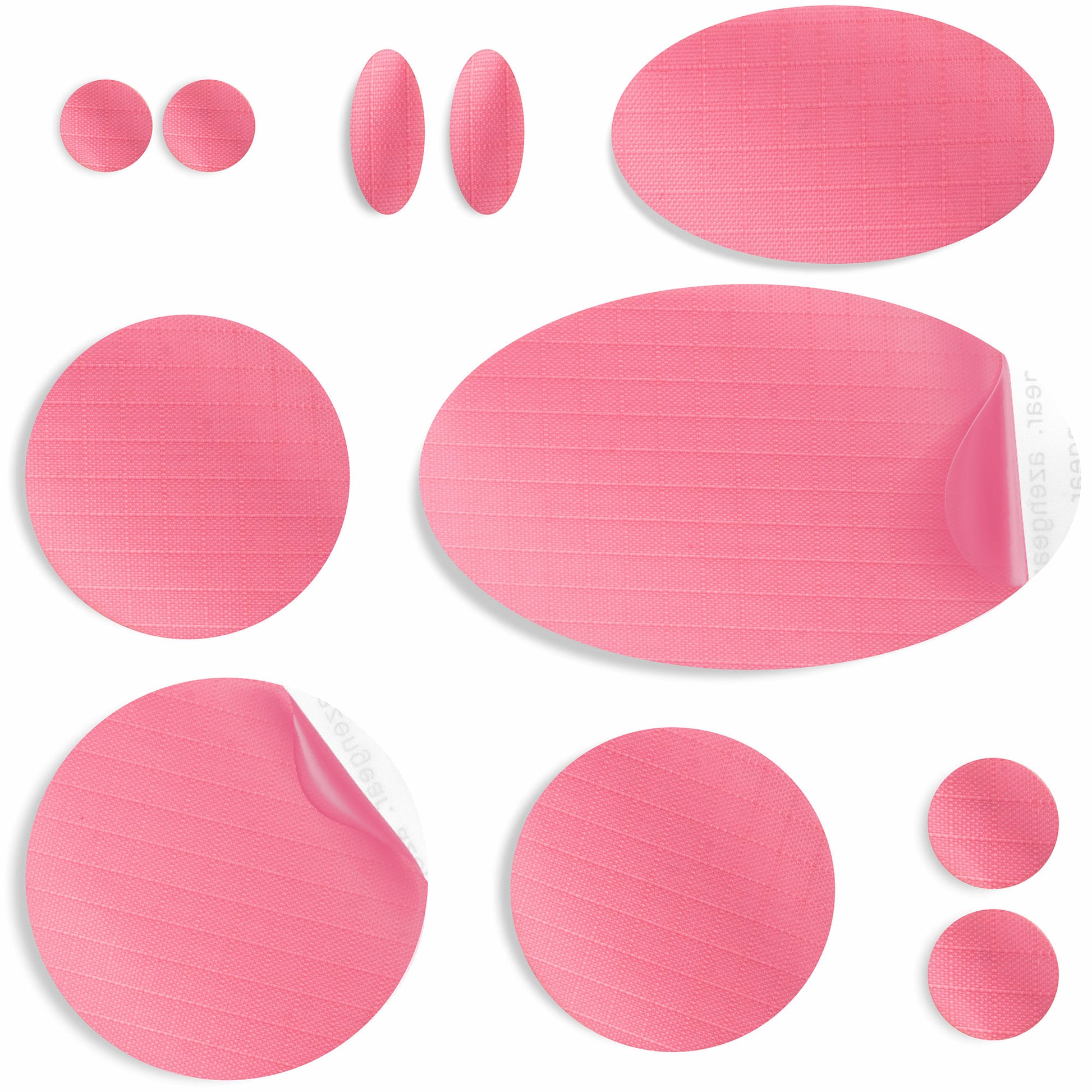 Pink Puffer Jacket Repair Patches | Waterproof, Pre-Cut, Self-Adhesive, Tear-Resistant (11 Pieces)