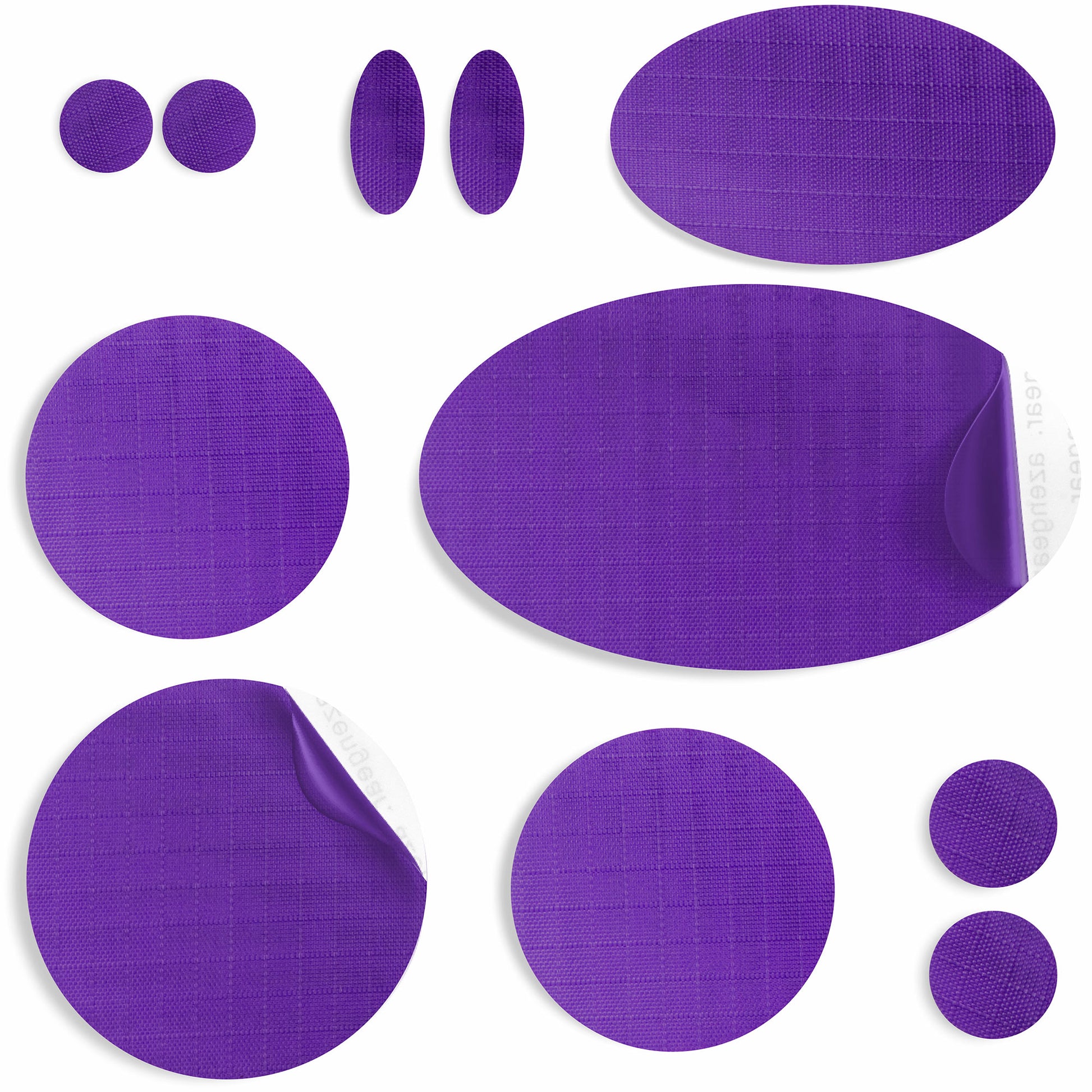 Purple Puffer Jacket Repair Patches | Waterproof, Pre-Cut, Self-Adhesive, Tear-Resistant (11 Pieces)