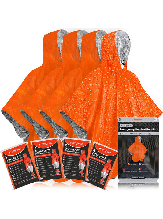 Reversible Emergency Survival Foil Poncho (4pc) - aZengear