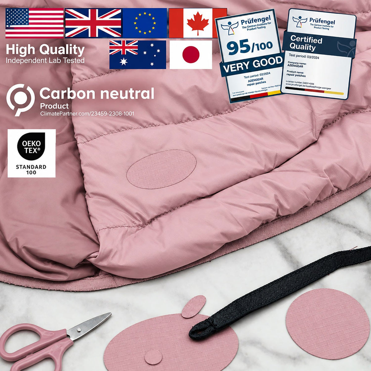 Self-Adhesive Puffer Jacket Repair Patches (30+ Colours) - aZengear