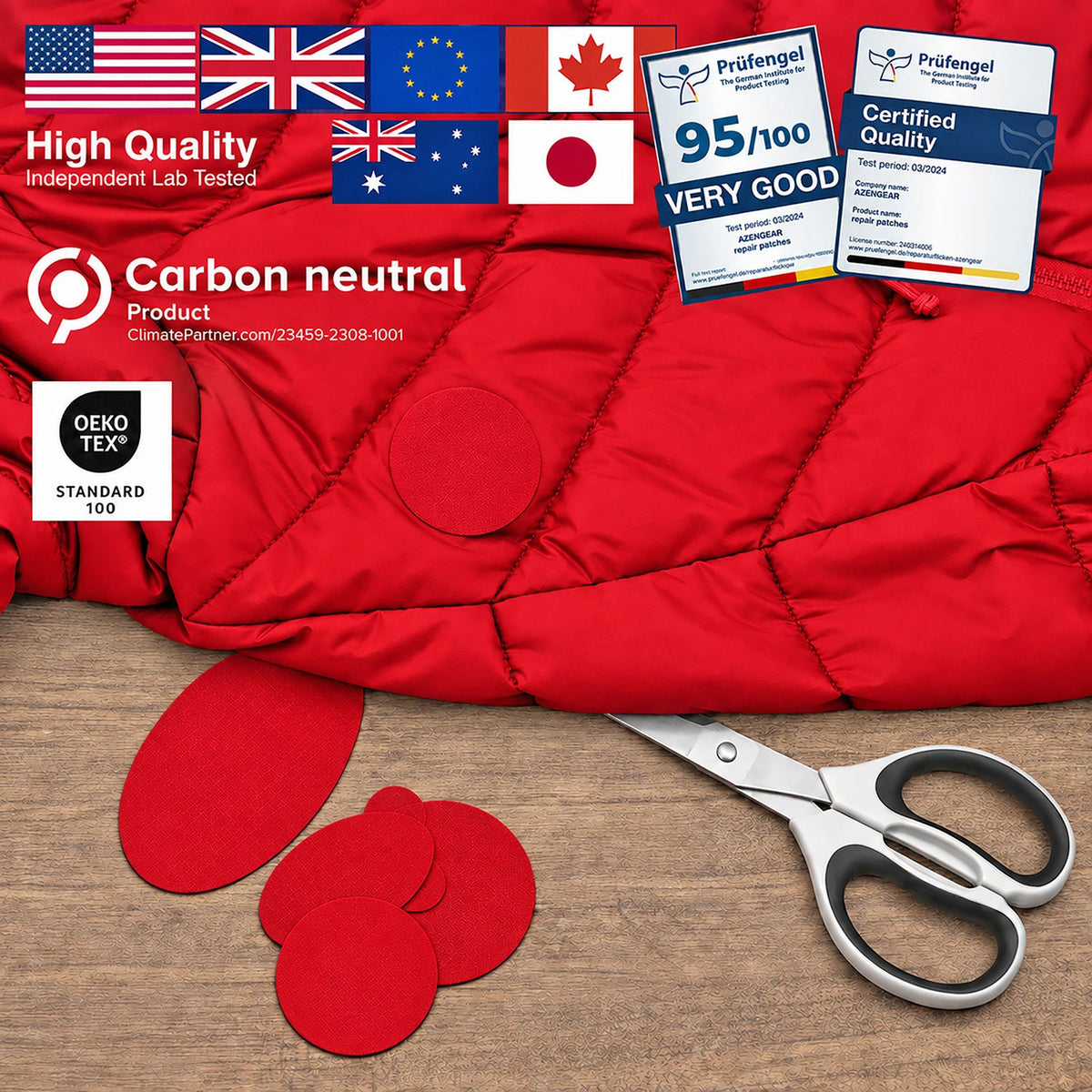 Self-Adhesive Puffer Jacket Repair Patches (30+ Colours) - aZengear