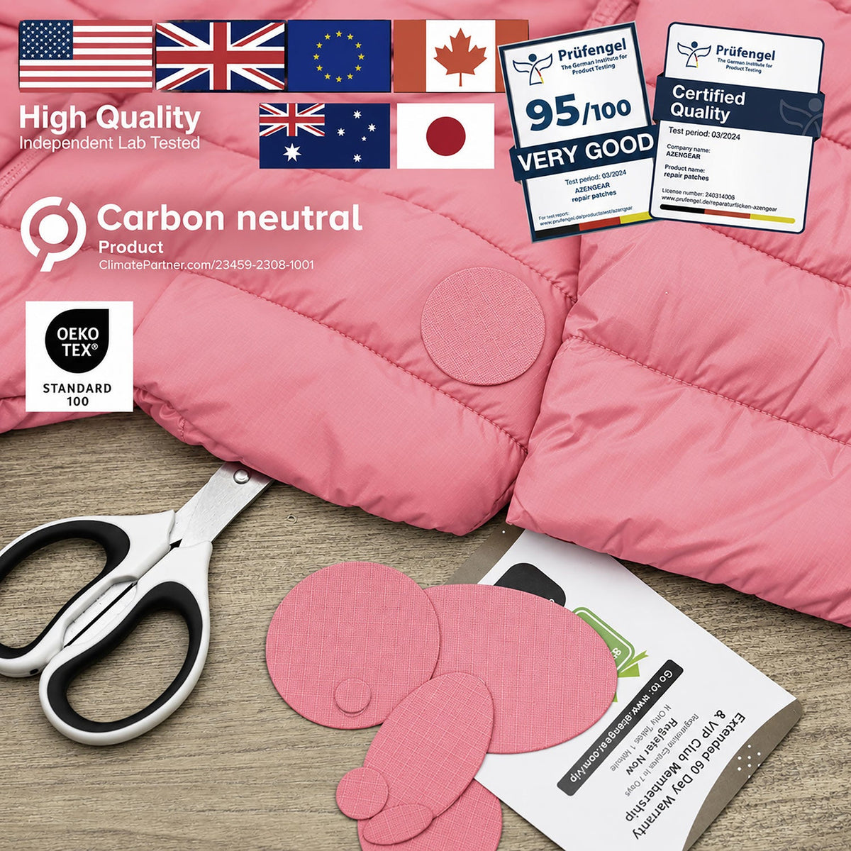 Self-Adhesive Puffer Jacket Repair Patches (30+ Colours) - aZengear