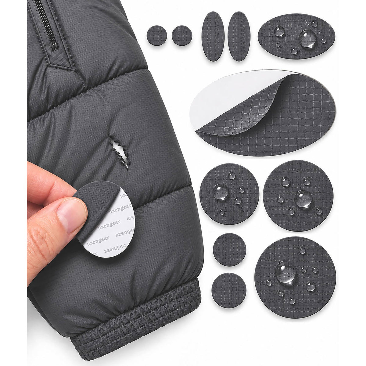 Self-Adhesive Puffer Jacket Repair Patches (30+ Colours) - aZengear