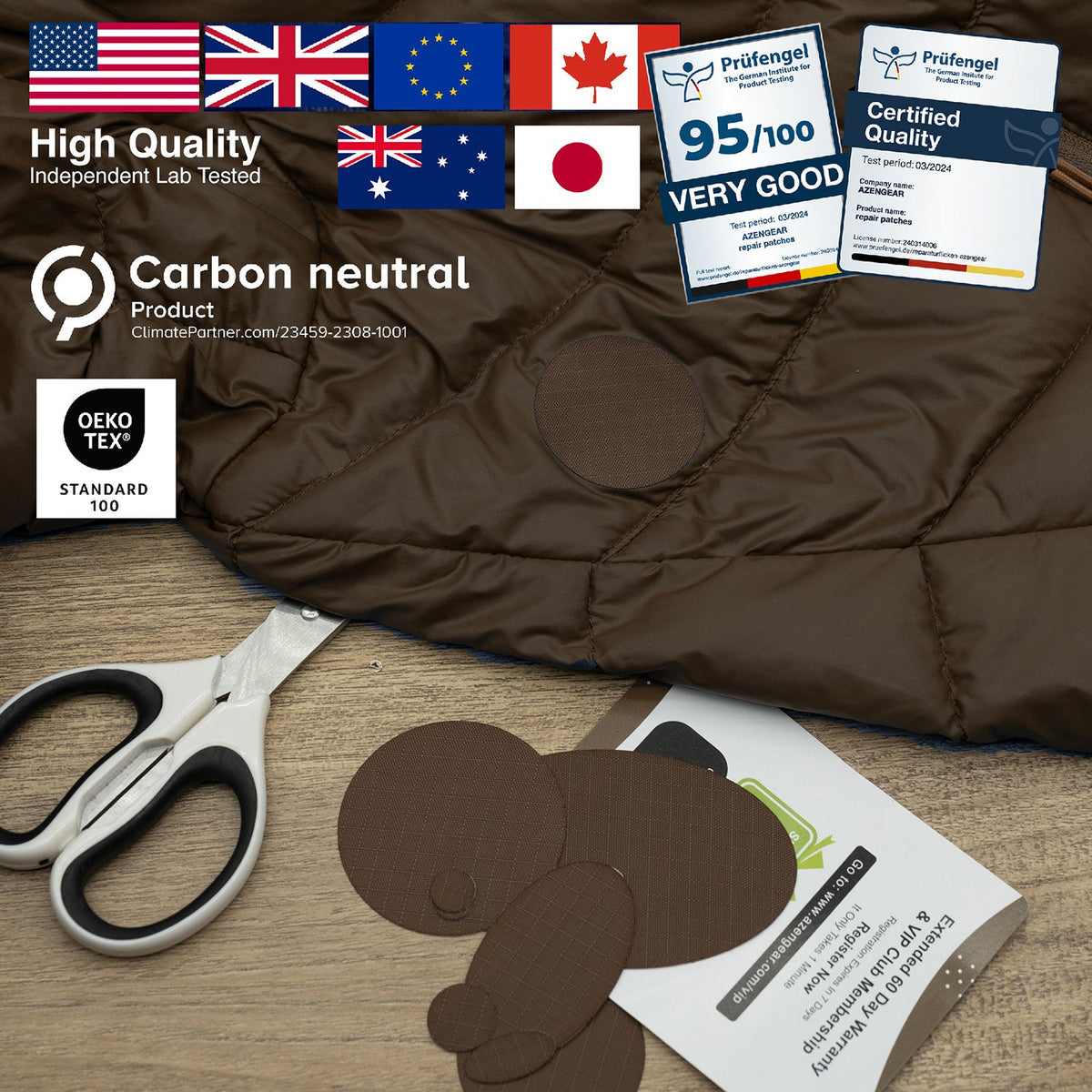 Self-Adhesive Puffer Jacket Repair Patches (30+ Colours) - aZengear