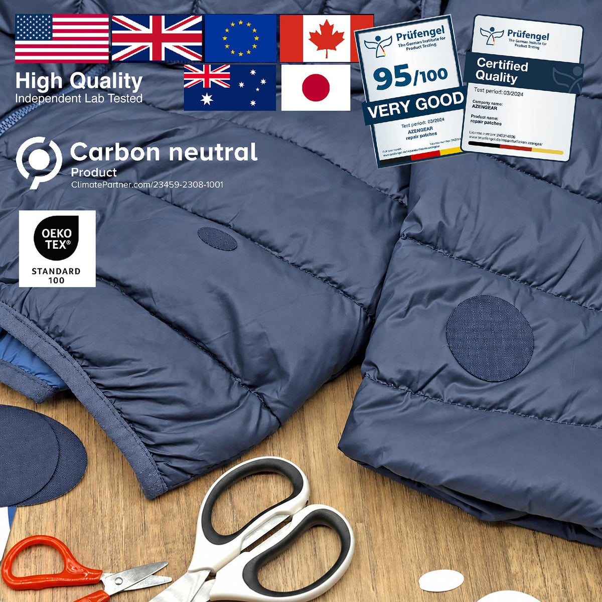 Self-Adhesive Puffer Jacket Repair Patches (30+ Colours) - aZengear