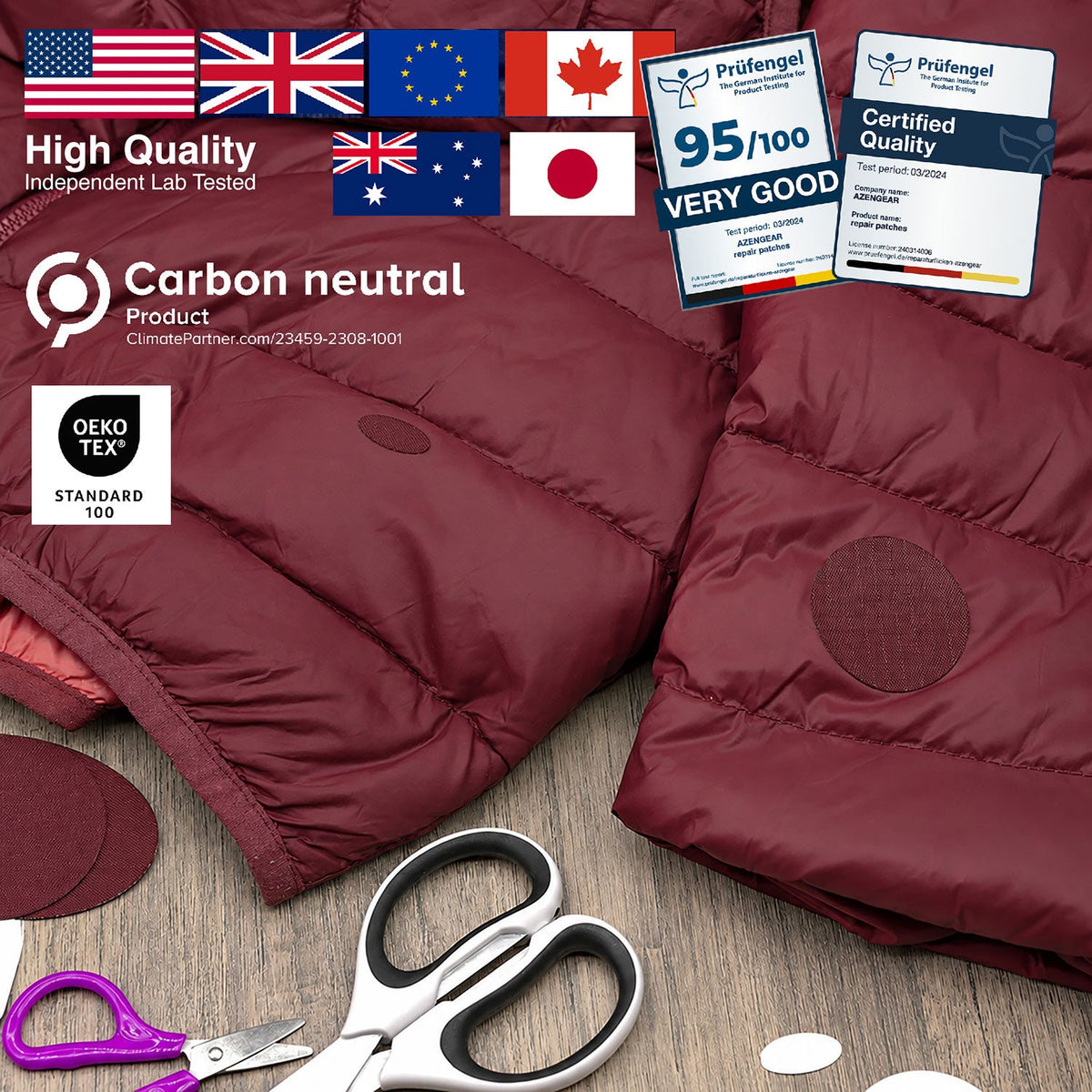 Self-Adhesive Puffer Jacket Repair Patches (30+ Colours) - aZengear