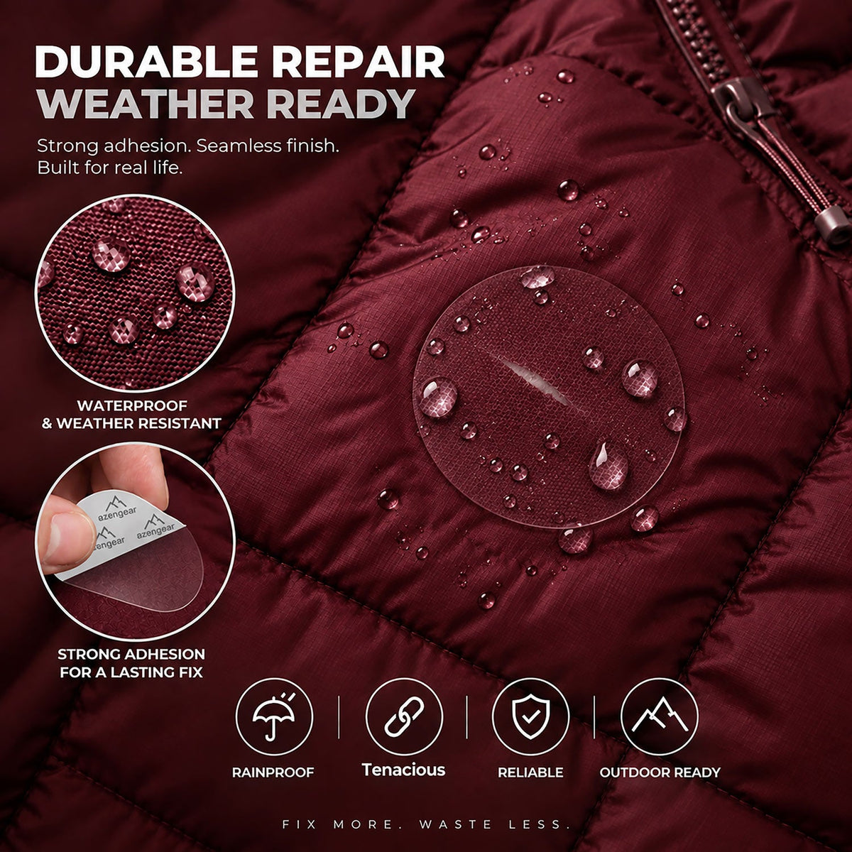Self-Adhesive Puffer Jacket Repair Patches (30+ Colours) - aZengear