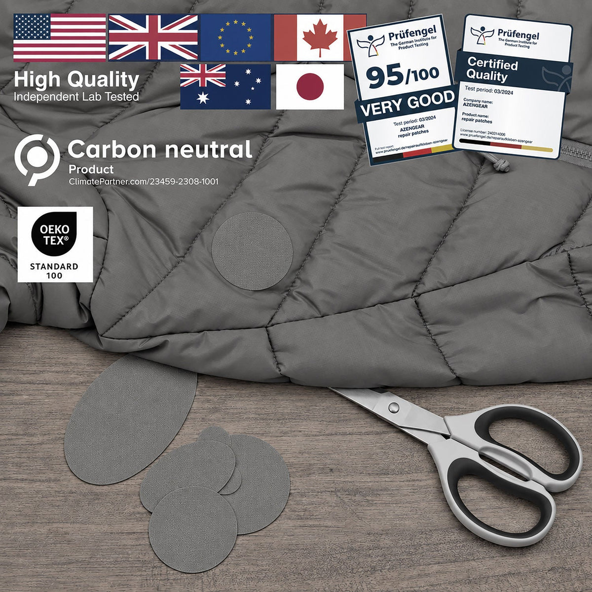 Self-Adhesive Puffer Jacket Repair Patches (30+ Colours) - aZengear