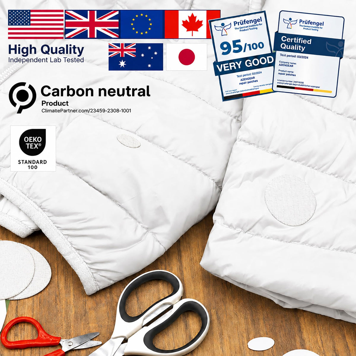 Self-Adhesive Puffer Jacket Repair Patches (30+ Colours) - aZengear