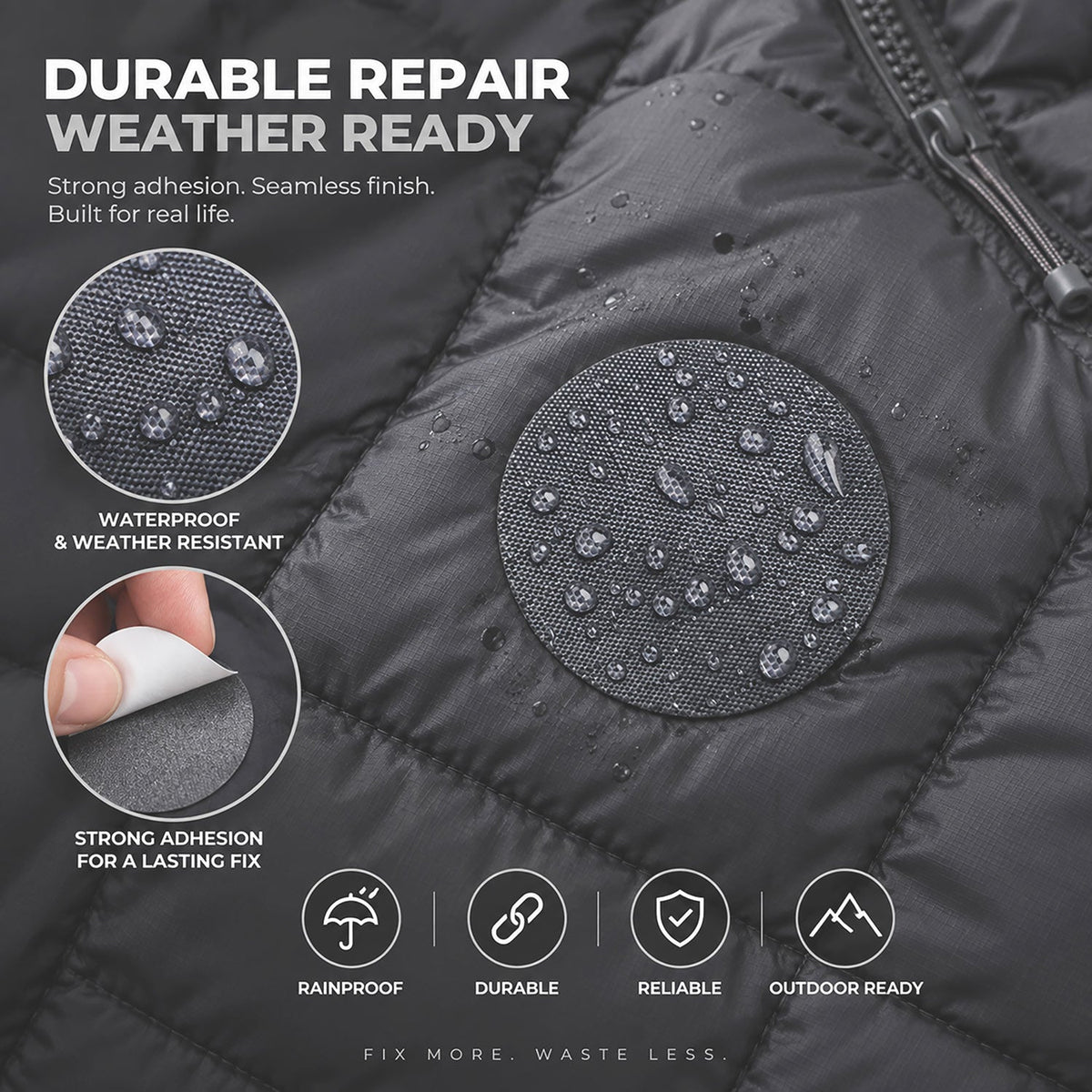 Self-Adhesive Puffer Jacket Repair Patches (30+ Colours) - aZengear