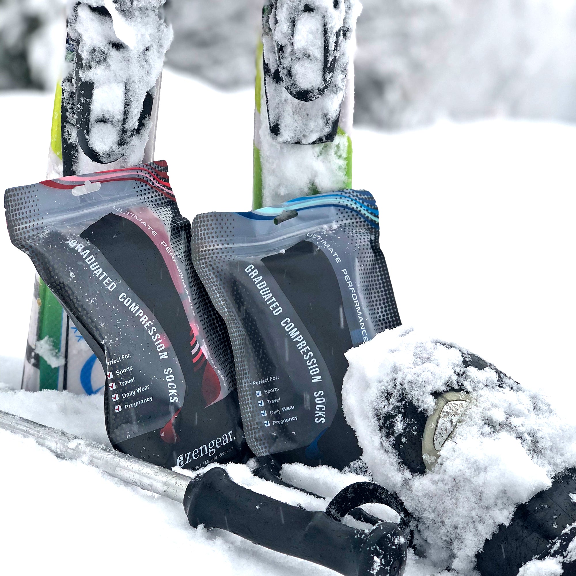 Skiing compression socks for ski, snowboarding winter knee high