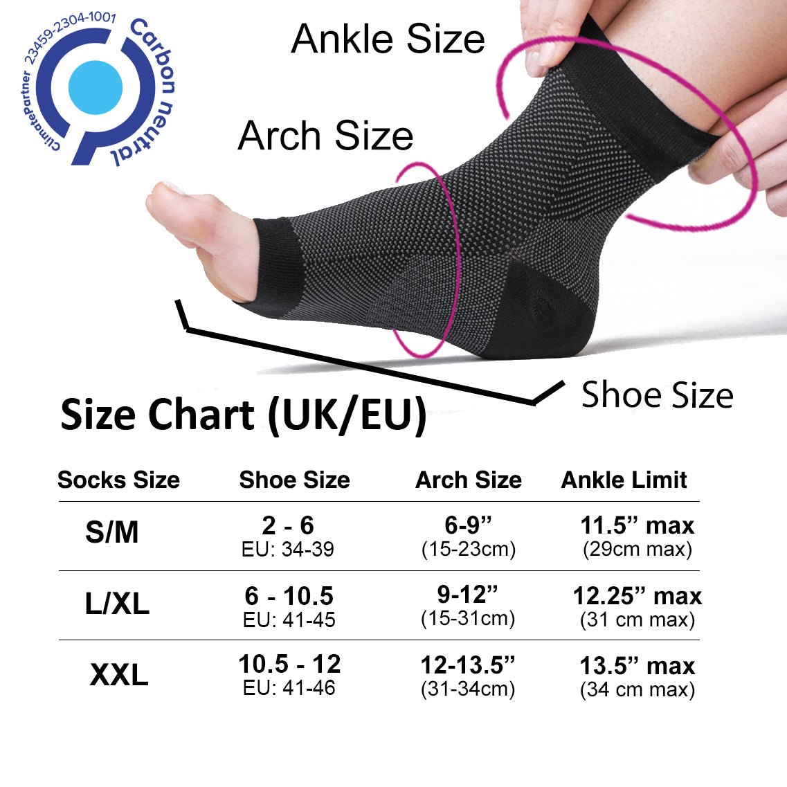 Ankle Support and Plantar Fasciitis Socks (2 Pairs) - aZengear