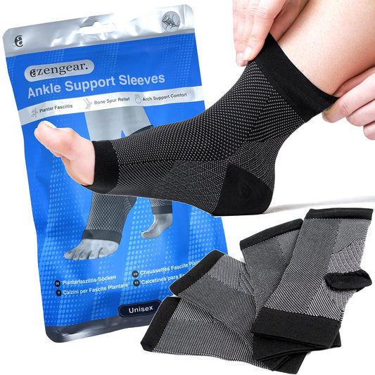 Knöchelstütz- und Plantarfasziitis-Socken (2 Paar)