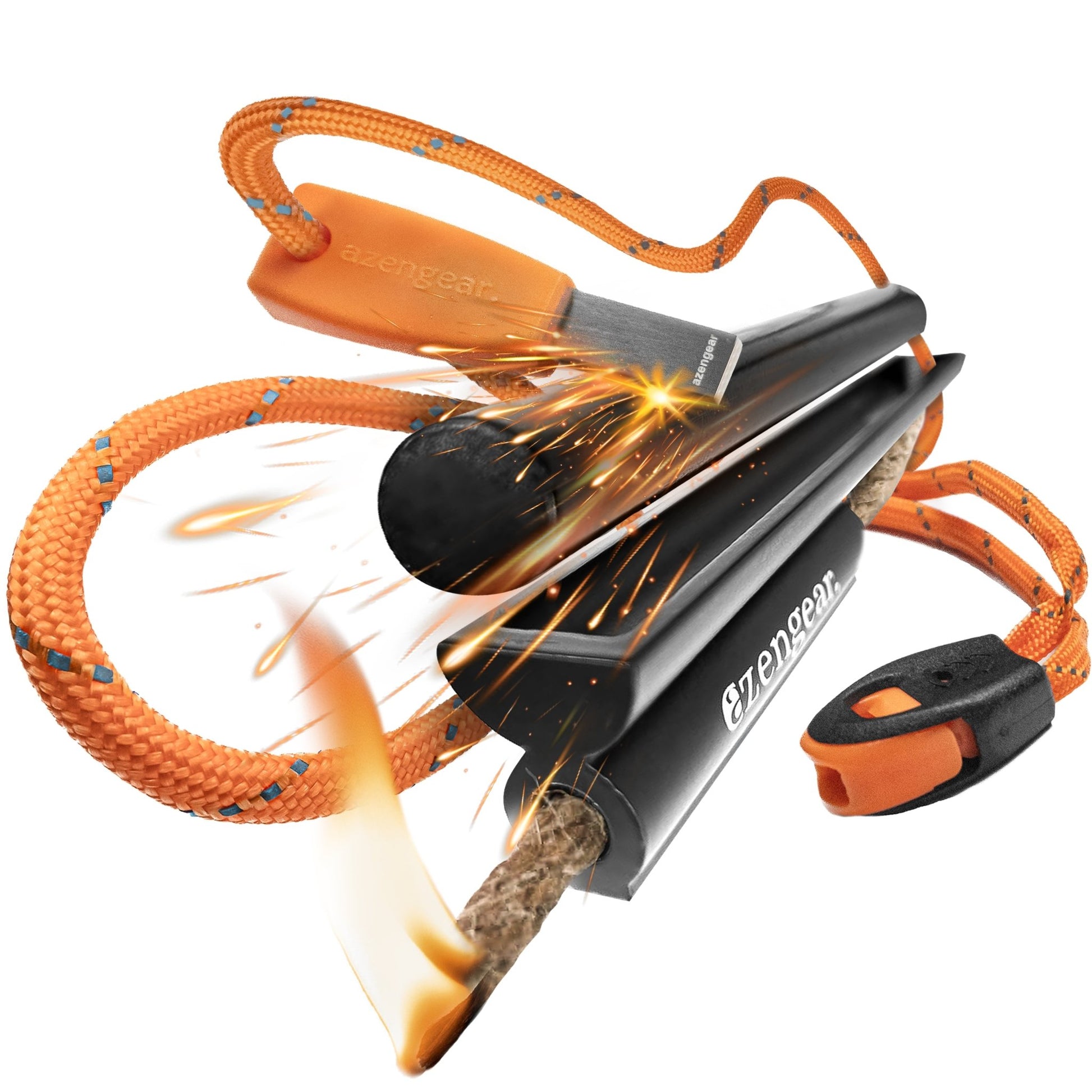 Afoxsos Portable Fire Starter Flint Steel Striker Ferro Rod