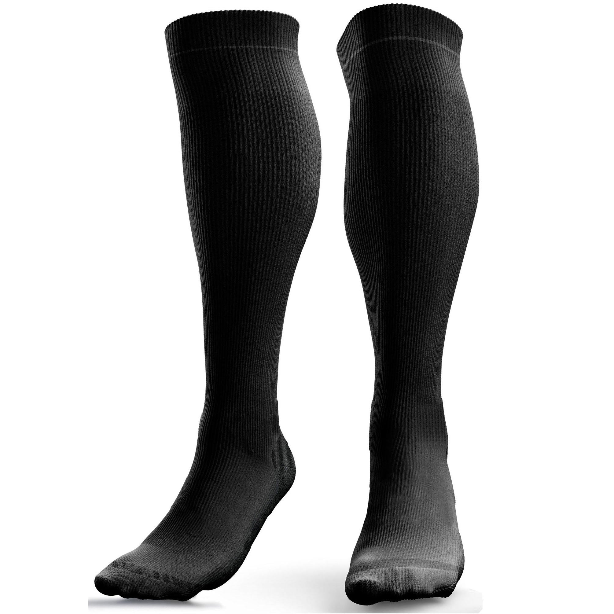 Compression Socks & Knee High Flight Socks Calf Support Travel Running Seamless Toe Padded Heel Sole