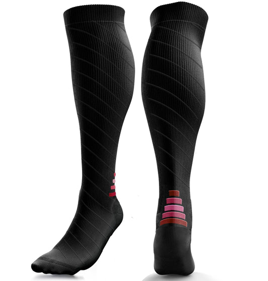 Chaussettes de compression pour hommes et femmes (20-30 mmHg) (multicolore)