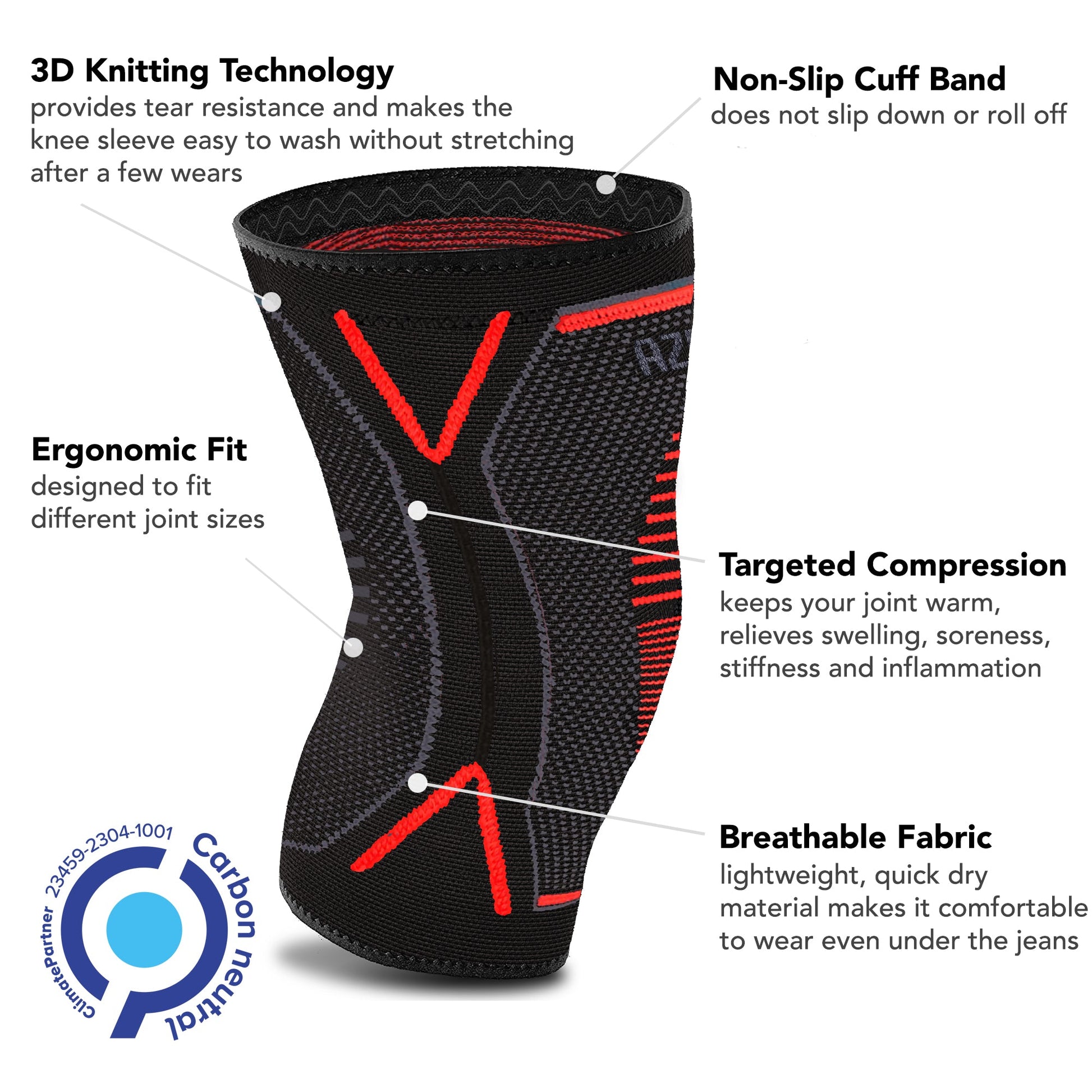 Knee Compression Support Brace (Pair) - aZengear